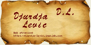 Đurđa Lević vizit kartica